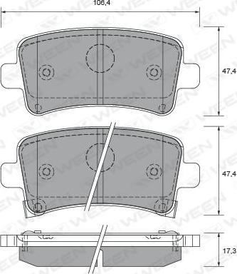 Ween 151-2693 - Brake Pad Set, disc brake autospares.lv