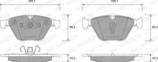 Ween 151-2659 - Brake Pad Set, disc brake autospares.lv