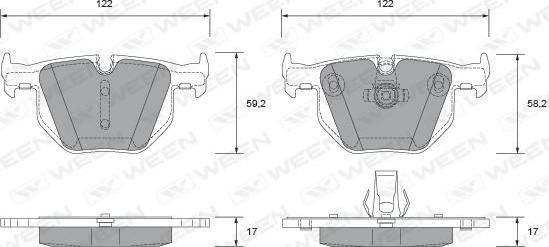 Ween 151-2658 - Brake Pad Set, disc brake autospares.lv