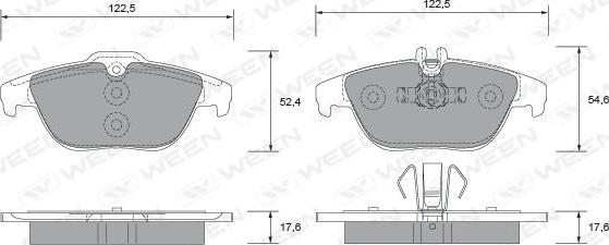 Ween 151-2666 - Brake Pad Set, disc brake autospares.lv