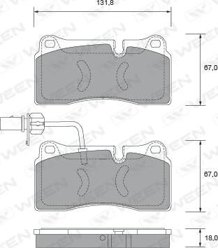 Ween 151-2660 - Brake Pad Set, disc brake autospares.lv