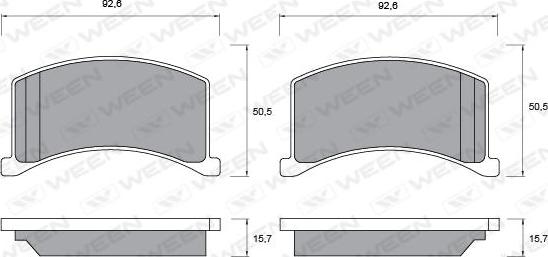 Ween 151-2610 - Brake Pad Set, disc brake autospares.lv