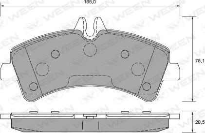 Ween 151-2637 - Brake Pad Set, disc brake autospares.lv