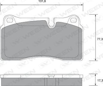 Ween 151-2670 - Brake Pad Set, disc brake autospares.lv