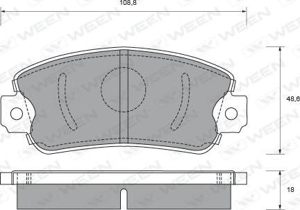 Ween 151-2098 - Brake Pad Set, disc brake autospares.lv