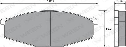 Ween 151-2062 - Brake Pad Set, disc brake autospares.lv