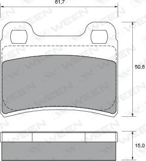 Ween 151-2005 - Brake Pad Set, disc brake autospares.lv