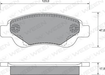 Ween 151-2001 - Brake Pad Set, disc brake autospares.lv