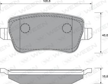 Ween 151-2003 - Brake Pad Set, disc brake autospares.lv