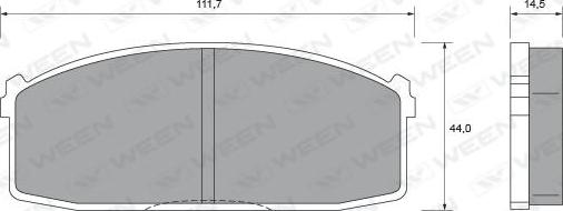 Ween 151-2037 - Brake Pad Set, disc brake autospares.lv