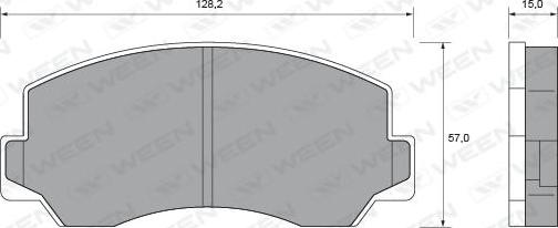 Ween 151-2025 - Brake Pad Set, disc brake autospares.lv