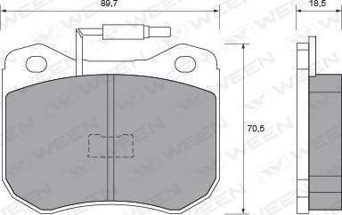 Ween 151-2020 - Brake Pad Set, disc brake autospares.lv