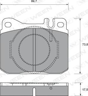 Ween 151-2074 - Brake Pad Set, disc brake autospares.lv