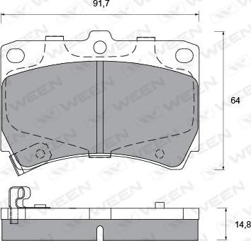 BOSCH F 026 000 122 - Brake Pad Set, disc brake autospares.lv