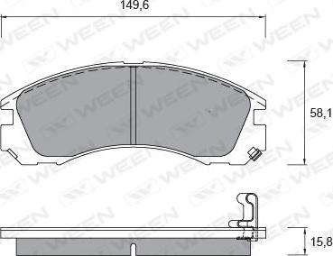 Ween 151-2194 - Brake Pad Set, disc brake autospares.lv