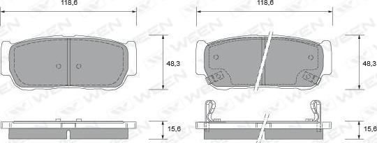 Ween 151-2195 - Brake Pad Set, disc brake autospares.lv