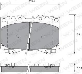 Wagner Lockheed WBP23524A - Brake Pad Set, disc brake autospares.lv