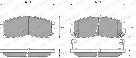 Ween 151-2146 - Brake Pad Set, disc brake autospares.lv