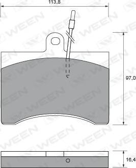 Ween 151-2151 - Brake Pad Set, disc brake autospares.lv