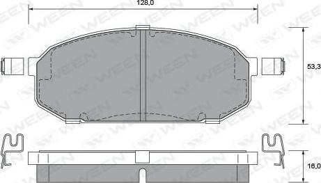 HELLA 8DB 355 016-931 - Brake Pad Set, disc brake autospares.lv