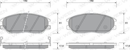 Ween 151-2184 - Brake Pad Set, disc brake autospares.lv