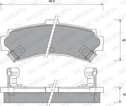 Ween 151-2134 - Brake Pad Set, disc brake autospares.lv