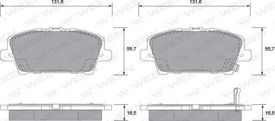 Ween 151-2128 - Brake Pad Set, disc brake autospares.lv