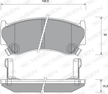 Ween 151-2176 - Brake Pad Set, disc brake autospares.lv