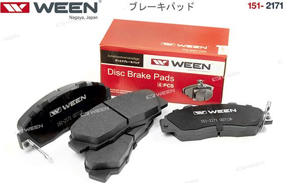 Ween 151-2171 - Brake Pad Set, disc brake autospares.lv