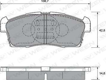 Ween 151-2172 - Brake Pad Set, disc brake autospares.lv