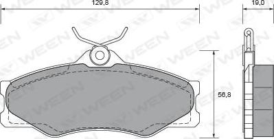 Ween 151-2399 - Brake Pad Set, disc brake autospares.lv