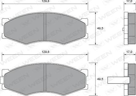 Ween 151-2394 - Brake Pad Set, disc brake autospares.lv