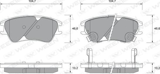 Ween 151-2340 - Brake Pad Set, disc brake autospares.lv