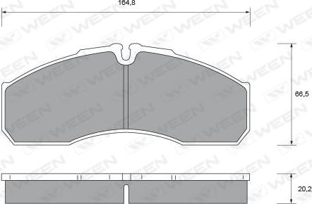 Ween 151-2347 - Brake Pad Set, disc brake autospares.lv