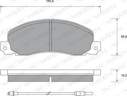 Ween 151-2364 - Brake Pad Set, disc brake autospares.lv