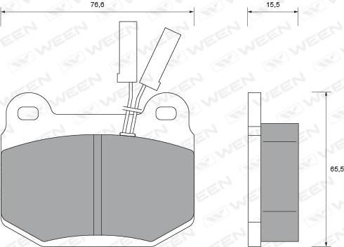 Ween 151-2361 - Brake Pad Set, disc brake autospares.lv