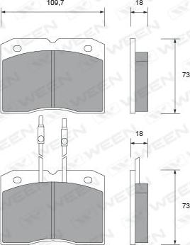 Ween 151-2363 - Brake Pad Set, disc brake autospares.lv