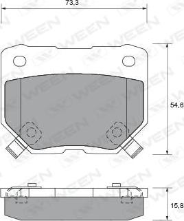 Woking P2653.00 - Brake Pad Set, disc brake autospares.lv