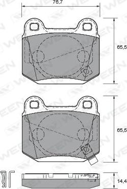 Starline BD S814P - Brake Pad Set, disc brake autospares.lv