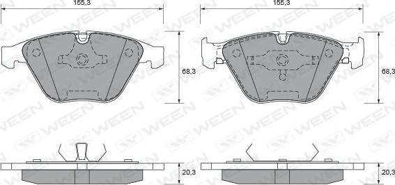 Ween 151-2317 - Brake Pad Set, disc brake autospares.lv