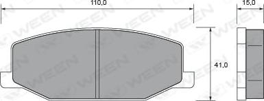 Ween 151-2387 - Brake Pad Set, disc brake autospares.lv