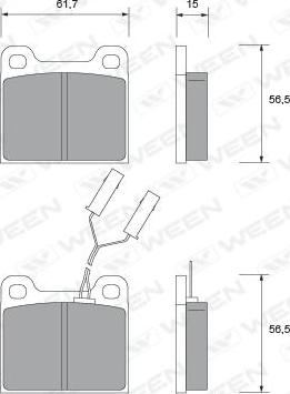 Ween 151-2339 - Brake Pad Set, disc brake autospares.lv