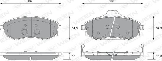 Ween 151-2330 - Brake Pad Set, disc brake autospares.lv