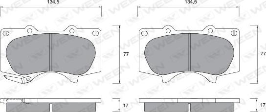 Ween 151-2329 - Brake Pad Set, disc brake autospares.lv