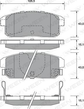 RHIAG 11161065 - Brake Pad Set, disc brake autospares.lv