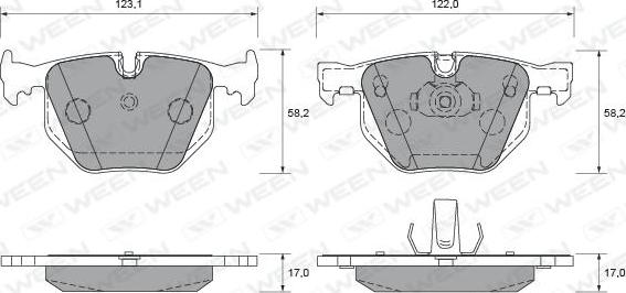 Ween 151-2328 - Brake Pad Set, disc brake autospares.lv