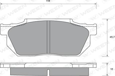 Ween 151-2374 - Brake Pad Set, disc brake autospares.lv