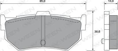 Ween 151-2378 - Brake Pad Set, disc brake autospares.lv