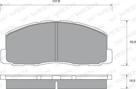 Ween 151-2373 - Brake Pad Set, disc brake autospares.lv