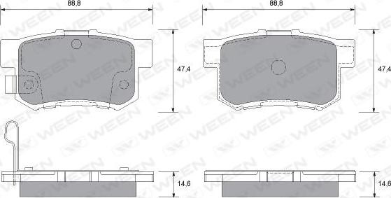 Ween 151-2245 - Brake Pad Set, disc brake autospares.lv